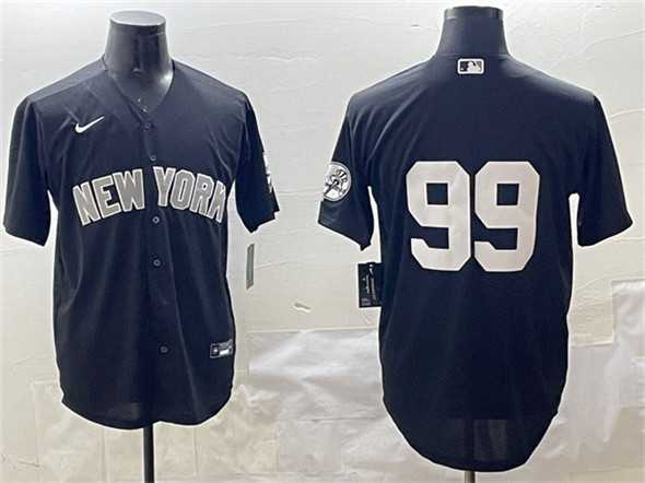 Men%27s New York Yankees #99 Aaron Judge Black Cool Base Stitched Jersey->new york yankees->MLB Jersey